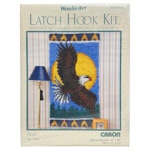 WonderArt EAGLE Latch Hook Kit 16"‎ x 32" New Sealed 4120 Caron USA Southwestern